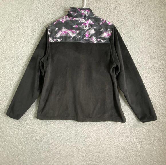 FILA Jacket Womens Large Black Pink Colorblock Full Zip Sweatshirt - Picture 11 of 12